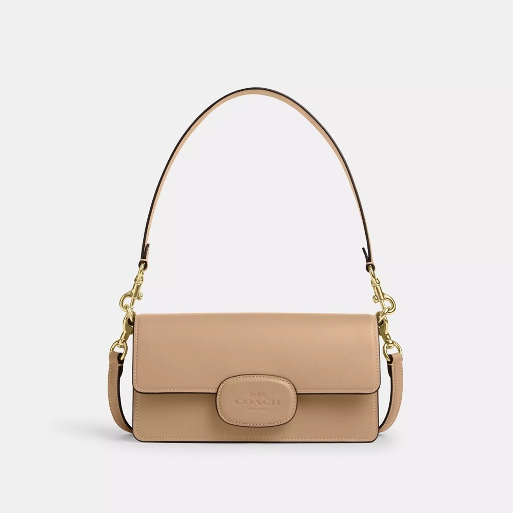 Coach Beige Leather Shoulder Bag